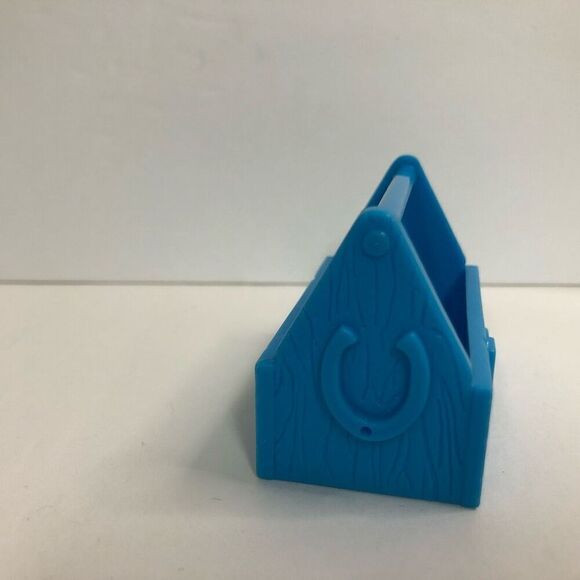 doll blue tool box  with b and horse shoe detail on sides 1.5 inches - Picture 2 of 6